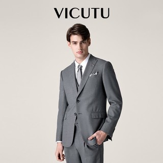 VICUTU 威可多 男士套西服上衣羊毛商务正装外套 54C 灰色