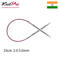 盛蓮 KnitPro Nova Metal 25cm進口環形針袖子針 循環針 DIY編織工具 2.00mm