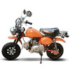 風感覺 MINI小公猴子110cc摩托車迷你小街車復古彎梁踏板助力代步摩托車 橘色 8寸輪+單座