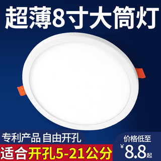 拉伯塔 led筒灯8寸24w天花灯12瓦17嵌入式15超薄18孔19 16开孔20cm21公分