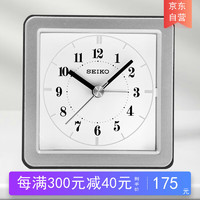 SEIKO 精工 日本精工時鐘石英鬧表臥室簡約夜燈貪睡功能兒童學生宿舍小鬧鐘