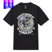 匡威（Converse）短袖T恤男装夏季运动服针织透气宽松休闲上衣10023269-A01 10023456-A02黑色  M