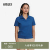 AIGLE 艾高 2024春夏UPF40+防紫外線DFT速干吸濕POLO短袖T恤女 深寶藍 AT443 M(165/88A)