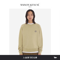 Maison Kitsune 男女同款 SS24春夏大胆玩色狐狸纯色套头卫衣 P357【卡其色】 M