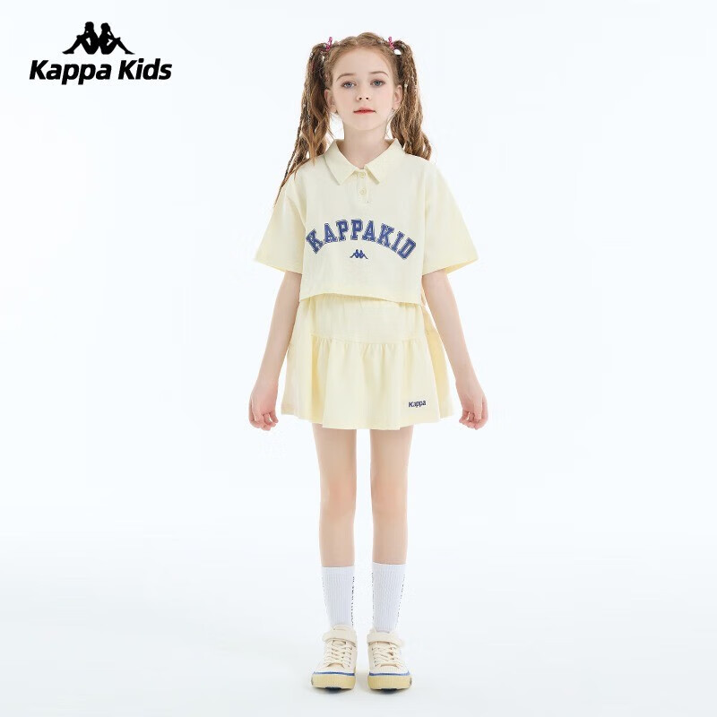 Kappa 卡帕 KIDS童装女童夏装套装大童洋气夏款儿童两件套