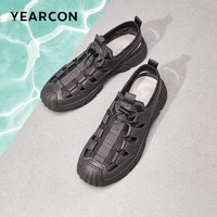 百億補貼：YEARCON 意爾康 涼鞋男2024夏季新款時尚透氣涉水鞋免系帶外穿運動涼鞋