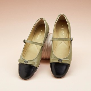 限尺码：BASTO 百思图 春夏款时髦气质复古玛丽珍鞋浅口系带平跟舒适女单鞋