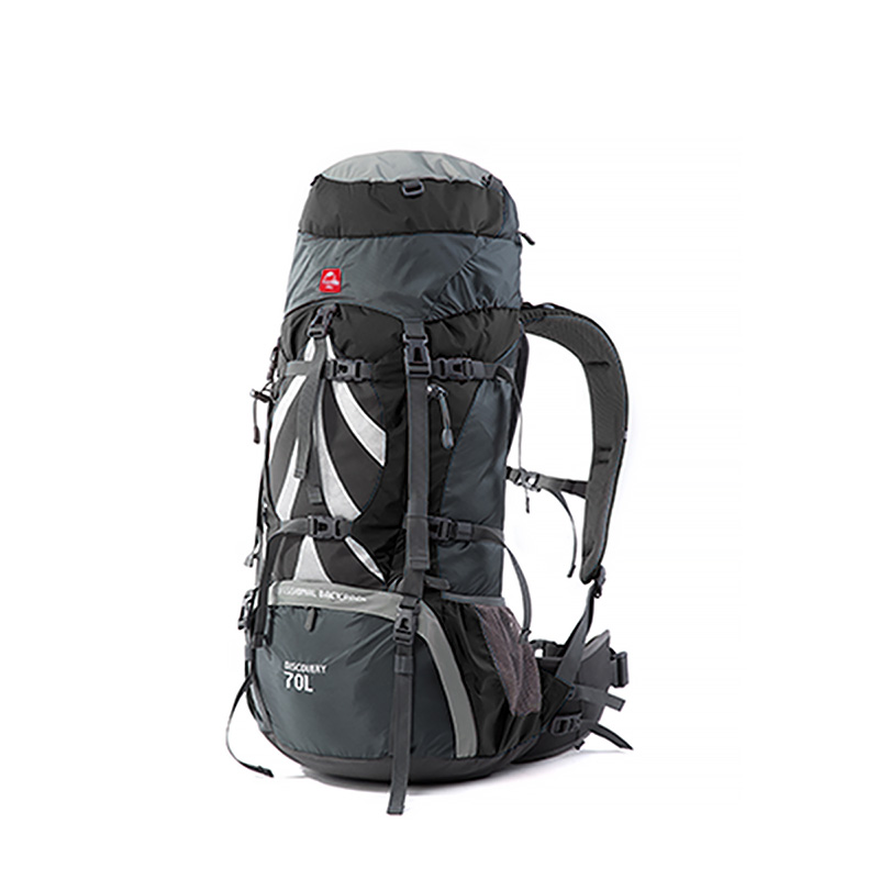 挪客（NatureHike）登山包70L加5L户外登山包防水 容量大徒步背包旅行双肩包 黑灰