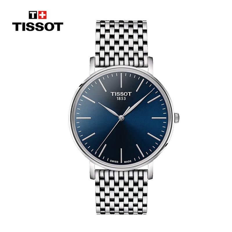 天梭（TISSOT）瑞士手表 魅时系列腕表 钢带石英男表T143.410.11.041.00
