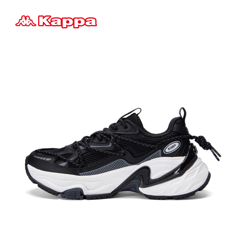 卡帕（Kappa）运动鞋逐风一代男子老爹鞋轻便减震跑步鞋 黑色 43
