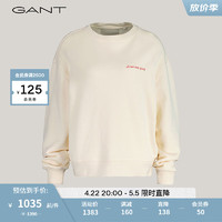 GANT甘特2024春季女士时尚圆领休闲卫衣4200841 130奶油白 XXS