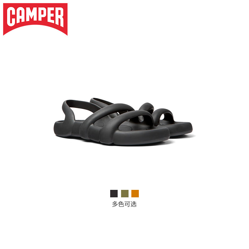 看步Camper看步男鞋Kobarah Flat夏季一体成型凉鞋轻便软底凉鞋 黑色 001 44