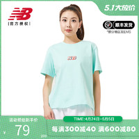 new balance NB 奥莱特价清仓女休闲运动百搭宽松圆领短袖T恤 AWT12324-WMI M