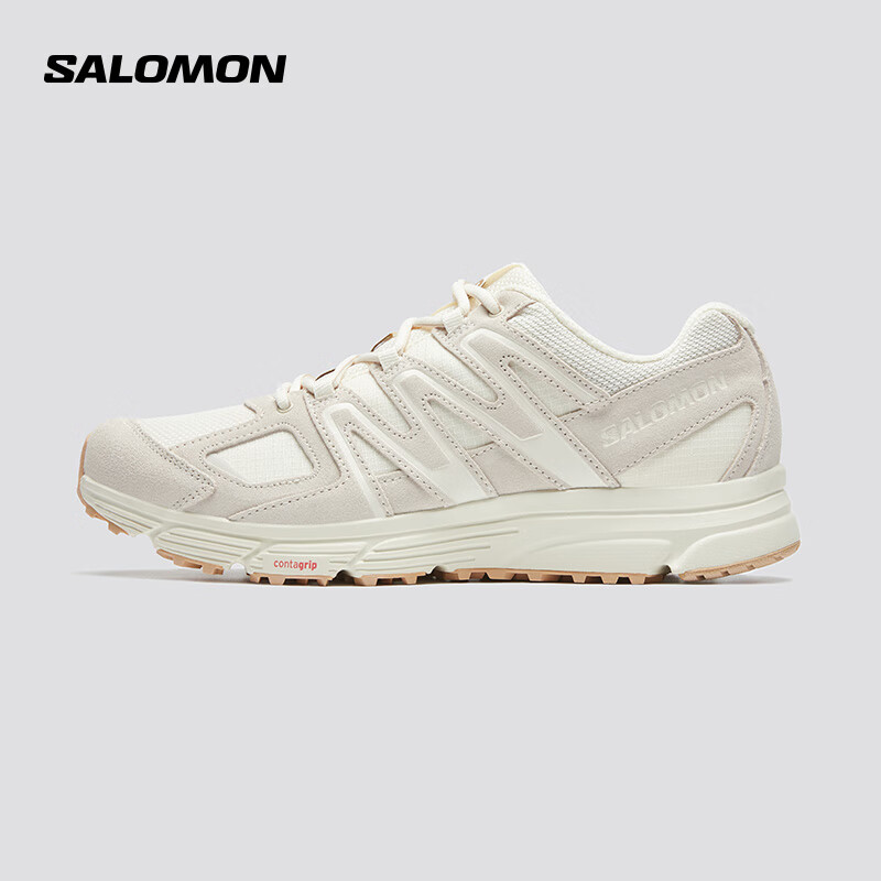 salomon 萨洛蒙 男女款 城市户外舒适透气时尚休闲穿搭运动鞋 X-MISSION 4 SUEDE 土灰色 475092 3.5 (36)