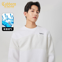 百亿补贴：Cabbeen 卡宾 男装 几何提花拼接卫衣2023秋新款LOGO刺绣套头上衣潮流街头A