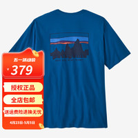 巴塔哥尼亚 男士73 Skyline 户外春夏新款圆领有机棉短袖T恤巴塔哥尼亚37534 ENLB蓝色