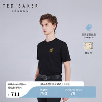 Ted Baker2024春夏男士简约经典LOGO圆领短袖T恤C41510 黑色 1