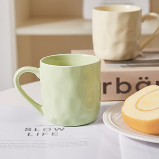 瓷魂 陶瓷马克杯创意水杯家用设计感杯情侣早餐杯咖啡杯 奶绿