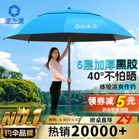 Yuzhiyuan 渔之源 钓鱼伞 绿色 1.8M 单层 黑胶多向