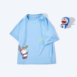 哆啦A梦 运动系列夏季男女童短袖t恤中大童打底衫俏皮印花上衣学院风