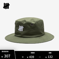 UNDEFEATED五条杠夏季时尚潮流美式经典刺绣ICON渔夫帽 绿色 058