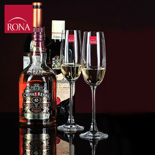 RONA 洛娜 捷克进口洛娜RONA无铅水晶玻璃香槟杯气泡杯 红酒杯 单只180ML