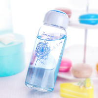 GIANXI 捷安玺 天喜玻璃杯便携可爱韩国创意茶杯学生透明水瓶家用女杯子儿童水杯
