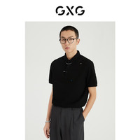 GXG奥莱 多色多款休闲时尚POLO合集 黑色小刺绣POLO衫-GD1240529C 180/XL