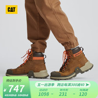 CAT 卡特彼勒 卡特工装靴COLORADO牛皮防滑防泼水工装靴休闲低靴 棕红 40