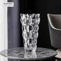 BOHEMIA 捷克進口水晶玻璃 桑巴花瓶家居插花歐式輕奢客廳茶幾擺件