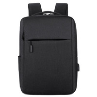 惠尋 京東自有品牌15.6英寸商務電腦包雙肩包通勤書包旅行雙肩電腦包 1803黑色# 15.6英寸
