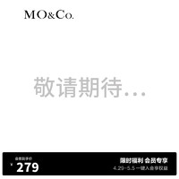 MO&Co.【福利】运动风MC老花松紧高腰牛仔裤短裤美式复古裤子女 牛仔黑色 27/M