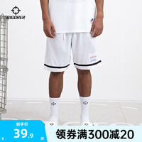 RIGORER 準者 2021新款籃球褲男士夏季寬松美式排汗跑步訓練比賽五分運動褲