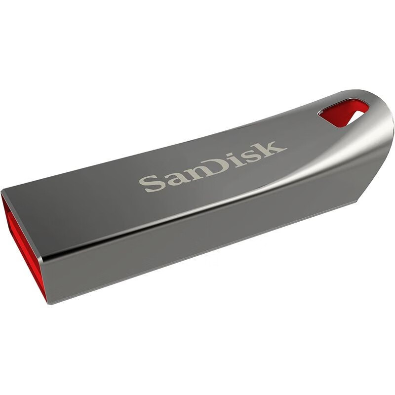 SanDisk Cruzer Force U盘 USB闪存盘 耐用金属外壳 扩展文件存储 便携式 金属色 32GB