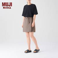 无印良品（MUJI） 女式 尼龙 裙裤 短半身裙女夏季款裙子 BE15CC4S 深棕色 L 165/70A