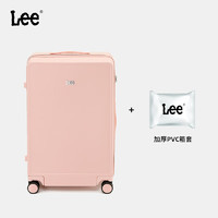 Lee 2023新款行李箱女超轻旅行箱小型登机箱密码拉杆箱男小箱子 胭脂粉 拉链