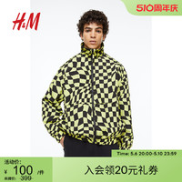 H&M HM男装夹克春季外套男疏水尼龙田径高领运动外套1138835