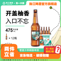 珠江啤酒 珠江雪堡冷萃啤酒475mL*12瓶10.5度整箱听装瓶装优质精酿啤酒