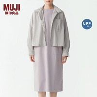 无印良品（MUJI）女式 防紫外线 衬衫 女款夏季防晒外套 短款 BC91CC4S 淡黄色 UPF50+ L 165/88A
