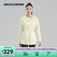 SKECHERS 斯凯奇 女士简约时尚休闲外套P223W116 棉花糖白/0074 L