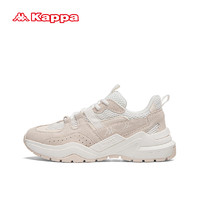 卡帕（Kappa）运动老爹鞋子女鞋厚底增高鞋 03CJ轻白色/暖白色 37