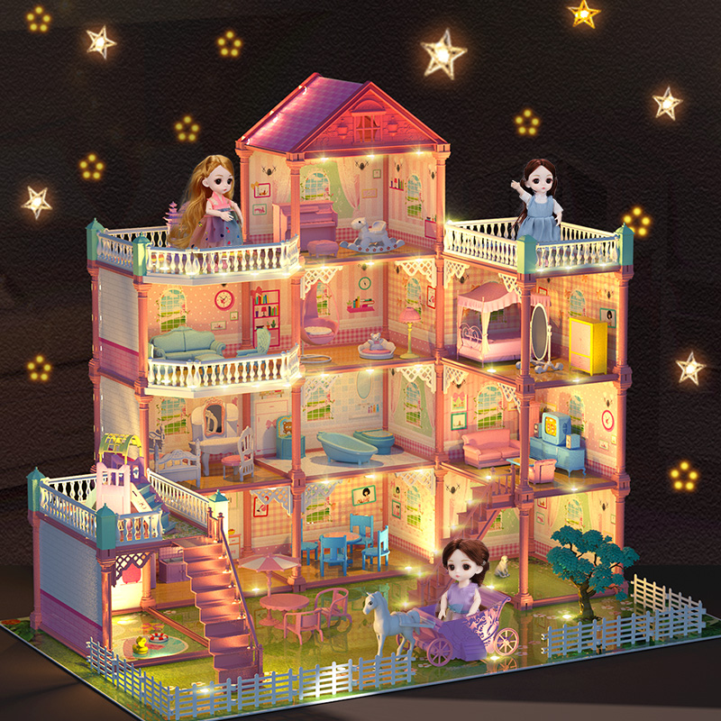 古欧（GUOU）娃娃屋玩具女孩仿真过家家公主城堡六一儿童节
