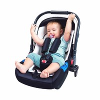 TEKNUM 婴儿提篮新生儿车载座椅汽车用婴幼儿摇篮推车配套睡篮 黑白皮革
