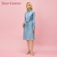 Juicy Couture 橘滋 远洋之锚logo刺绣衬衫连衣裙