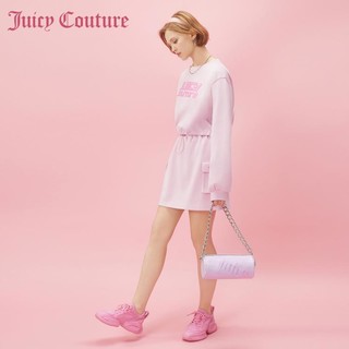 Juicy Couture 橘滋 桃桃蜜糖Logo图案印花立体袋半截裙