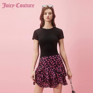 Juicy Couture 橘滋 繁花馥郁Logo花卉图案印花半截裙