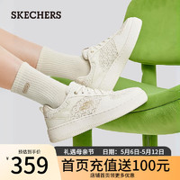 斯凯奇（Skechers）夏季女士简约时尚板鞋舒适百搭休闲鞋185034 乳白色/OFWT 35