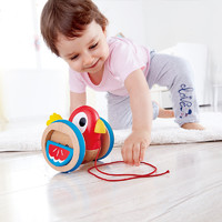 Hape 拖拉小鳥 男女兒童寶寶嬰幼多功能木制學步手拉益智玩具1歲+