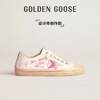                                                                                 Golden Goose【设计师创作款】Golden Goose男鞋V-Star 星星运动休闲脏脏鞋 粉色 41码255mm