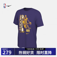 NIKE湖人队詹姆斯Select Series 男子夏季短袖运动T恤NBA-耐克 DH3717 紫色 L